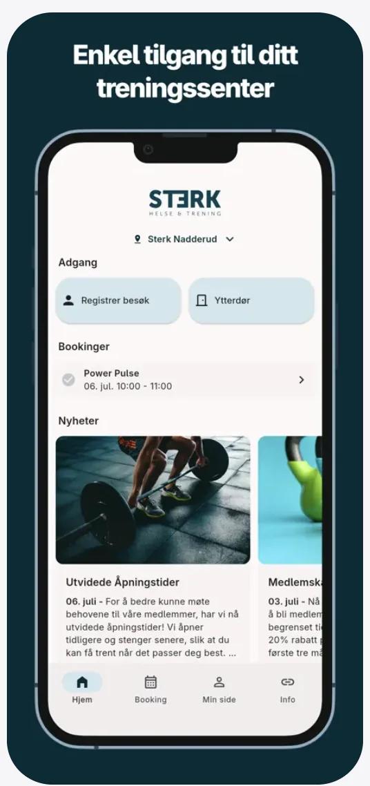 STERK Helse og Trening-appen for STERK Nadderud